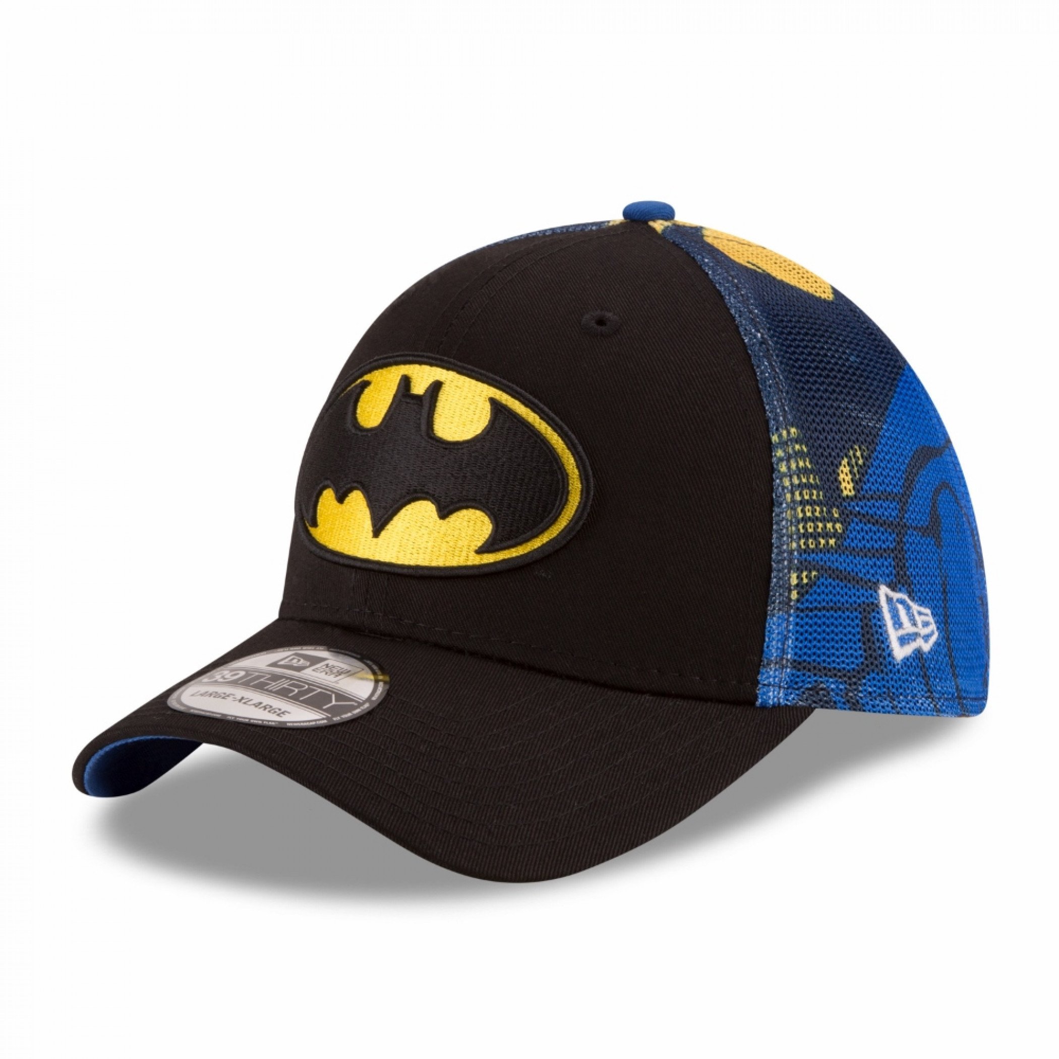 Batman Symbol with Character Wrap New Era 39Thirty Fitted Hat